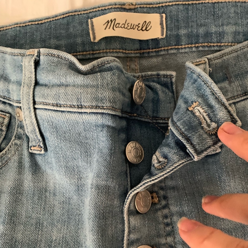 Madewell 9” high rise skinny crop jeans